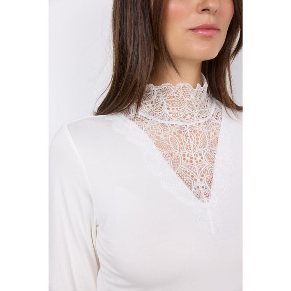 NWT SOYA CONCEPT MARICA 20 WHITE LACE ELEGANT LONGSLEEVE - Picture 2 of 6